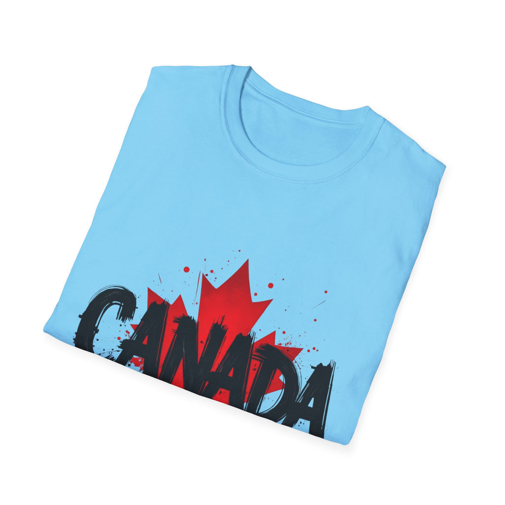 Canada Maple Leaf Unisex Softstyle T-Shirt | Canada Day, Canada Gift, Graphic Tee, Landscape Apparel, Travel Shirt