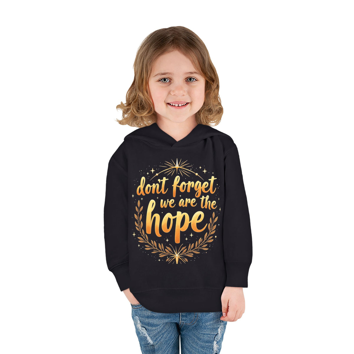Hopeful Toddler Pullover Fleece Hoodie, Cute Youth Sweatshirt, Inspirational Kids Gear, Cozy Children’s Apparel, Perfect Gift for Birthdays