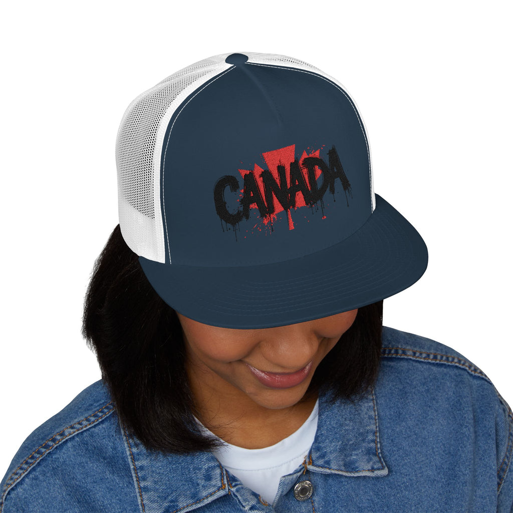 Canada Embroidered 5 Panel Trucker Cap, Casual Cap, Adjustable Hat, Outdoor Accessory, Canadian Pride Apparel, Gift for Him, casquette