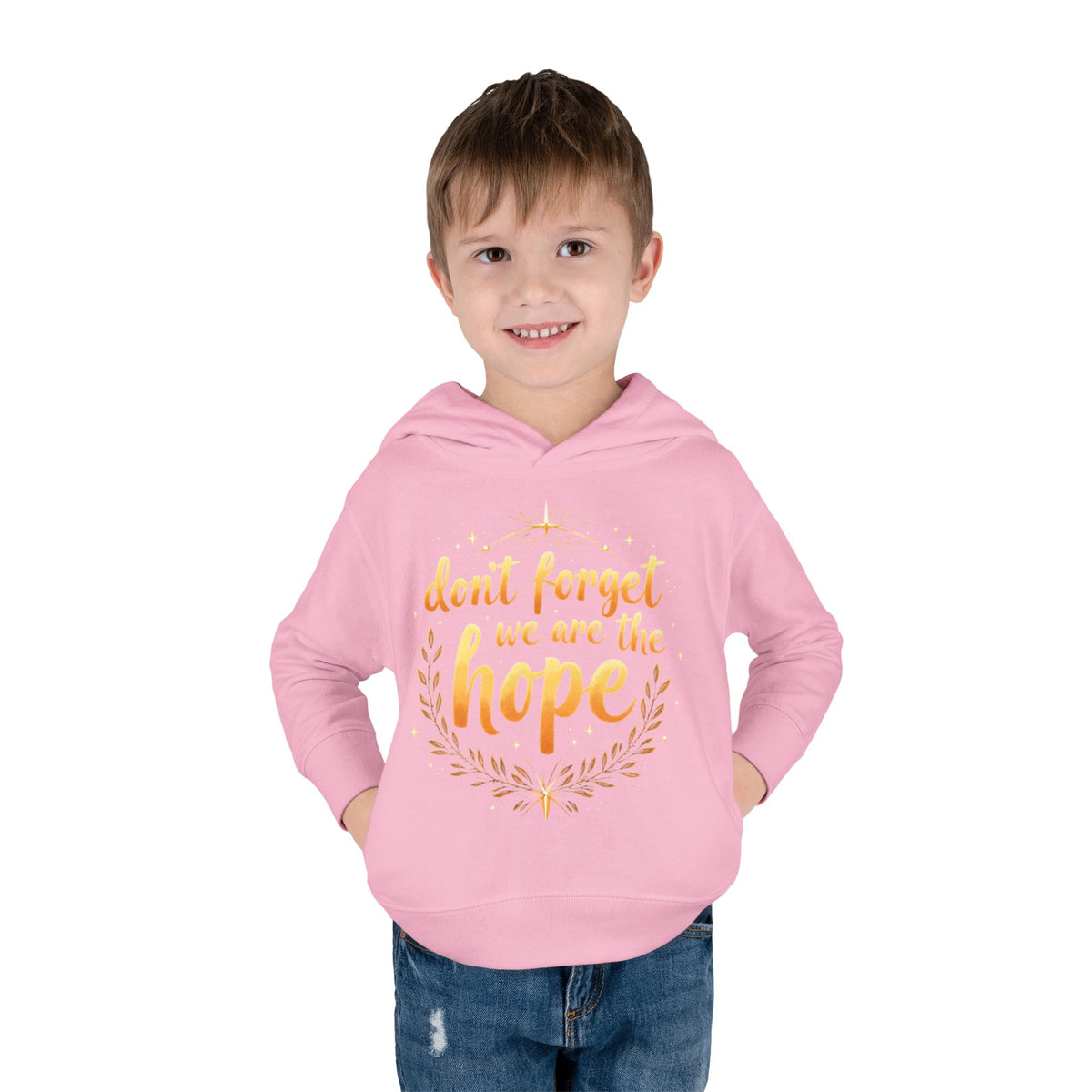 Hopeful Toddler Pullover Fleece Hoodie, Cute Youth Sweatshirt, Inspirational Kids Gear, Cozy Children’s Apparel, Perfect Gift for Birthdays