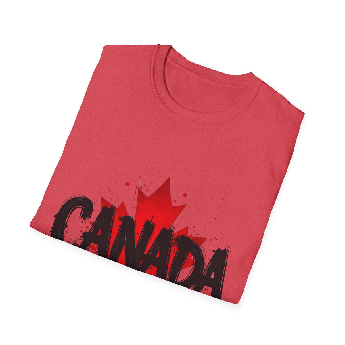 Canada Maple Leaf Unisex Softstyle T-Shirt | Canada Day, Canada Gift, Graphic Tee, Landscape Apparel, Travel Shirt