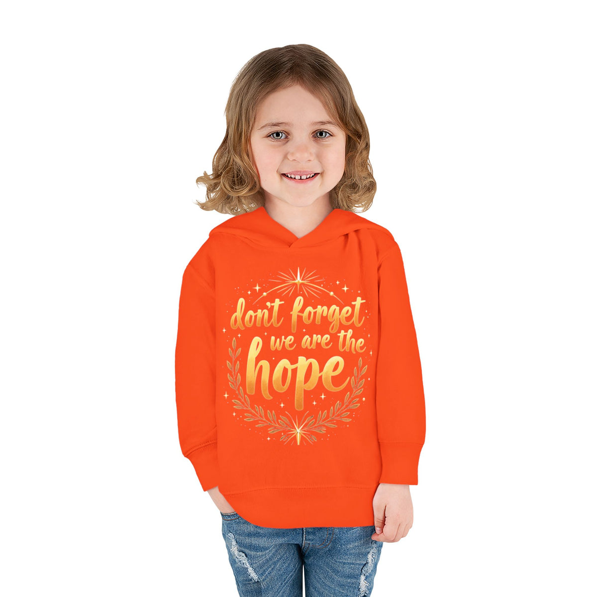 Hopeful Toddler Pullover Fleece Hoodie, Cute Youth Sweatshirt, Inspirational Kids Gear, Cozy Children’s Apparel, Perfect Gift for Birthdays
