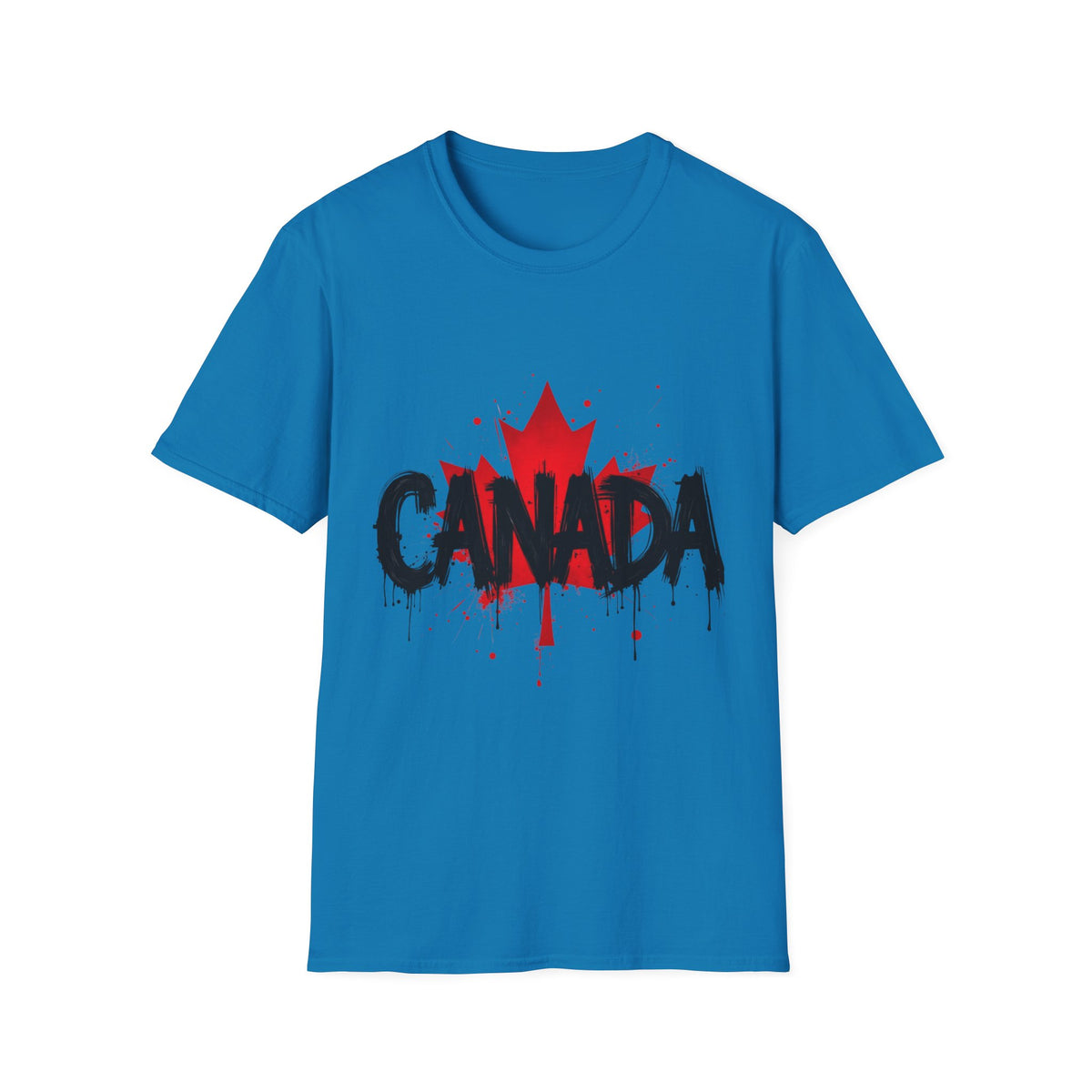 Canada Maple Leaf Unisex Softstyle T-Shirt | Canada Day, Canada Gift, Graphic Tee, Landscape Apparel, Travel Shirt
