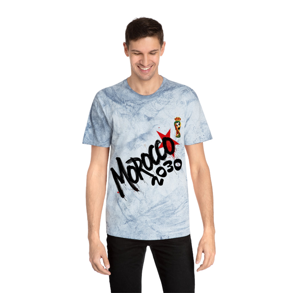 Unisex Color Blast T-Shirt, Morocco 2030 Tee, Trendy Graphic Shirt, Casual [...]