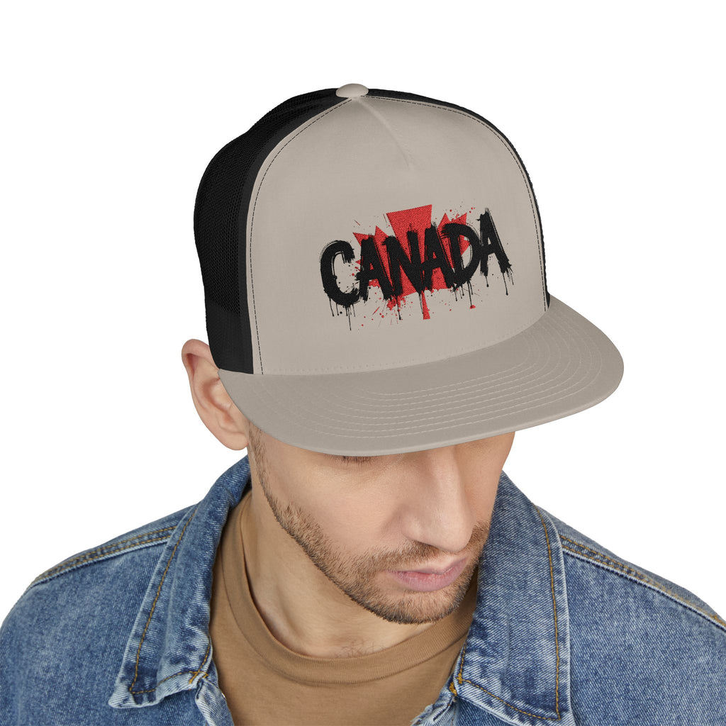 Canada Embroidered 5 Panel Trucker Cap, Casual Cap, Adjustable Hat, Outdoor Accessory, Canadian Pride Apparel, Gift for Him, casquette