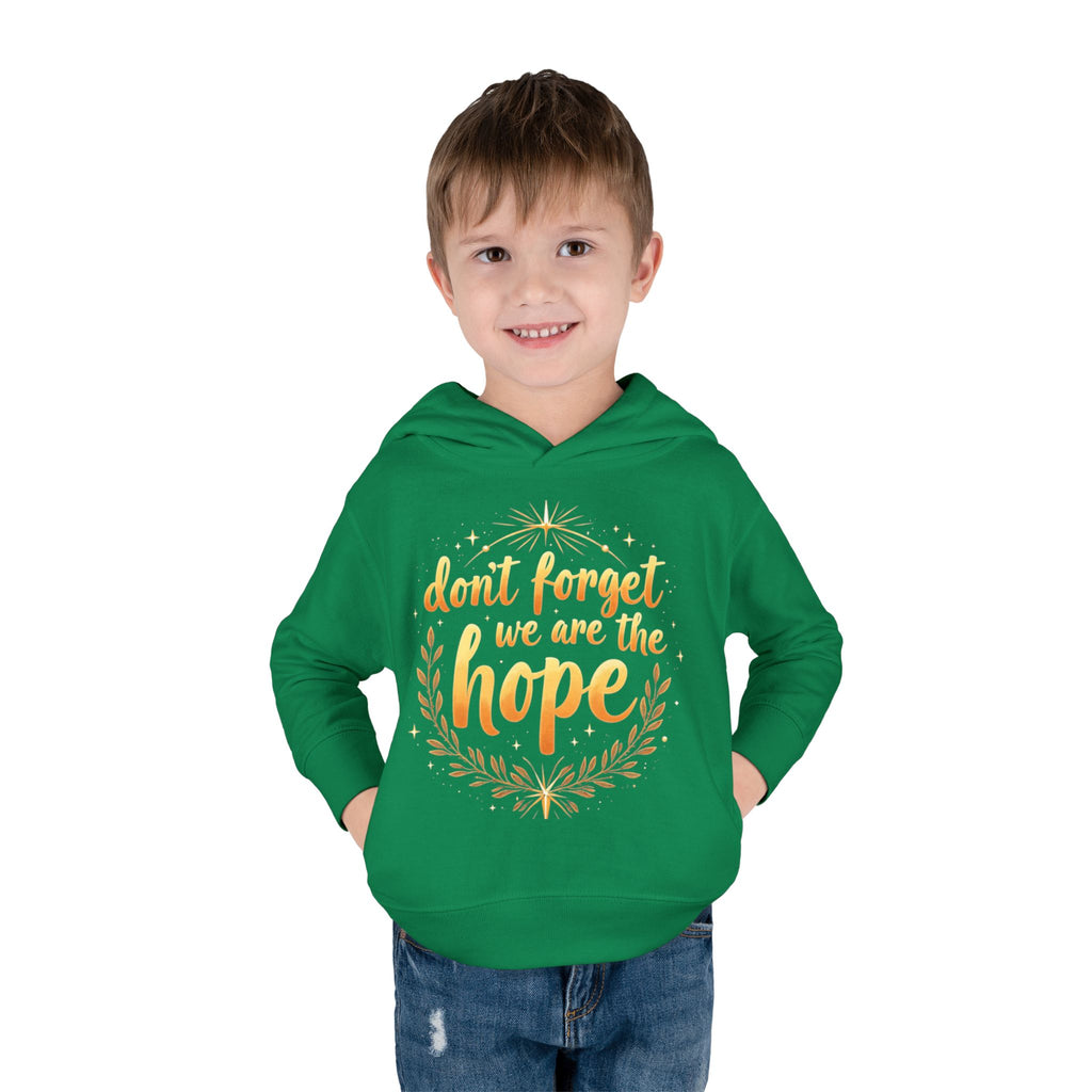 Hopeful Toddler Pullover Fleece Hoodie, Cute Youth Sweatshirt, Inspirational Kids Gear, Cozy Children’s Apparel, Perfect Gift for Birthdays