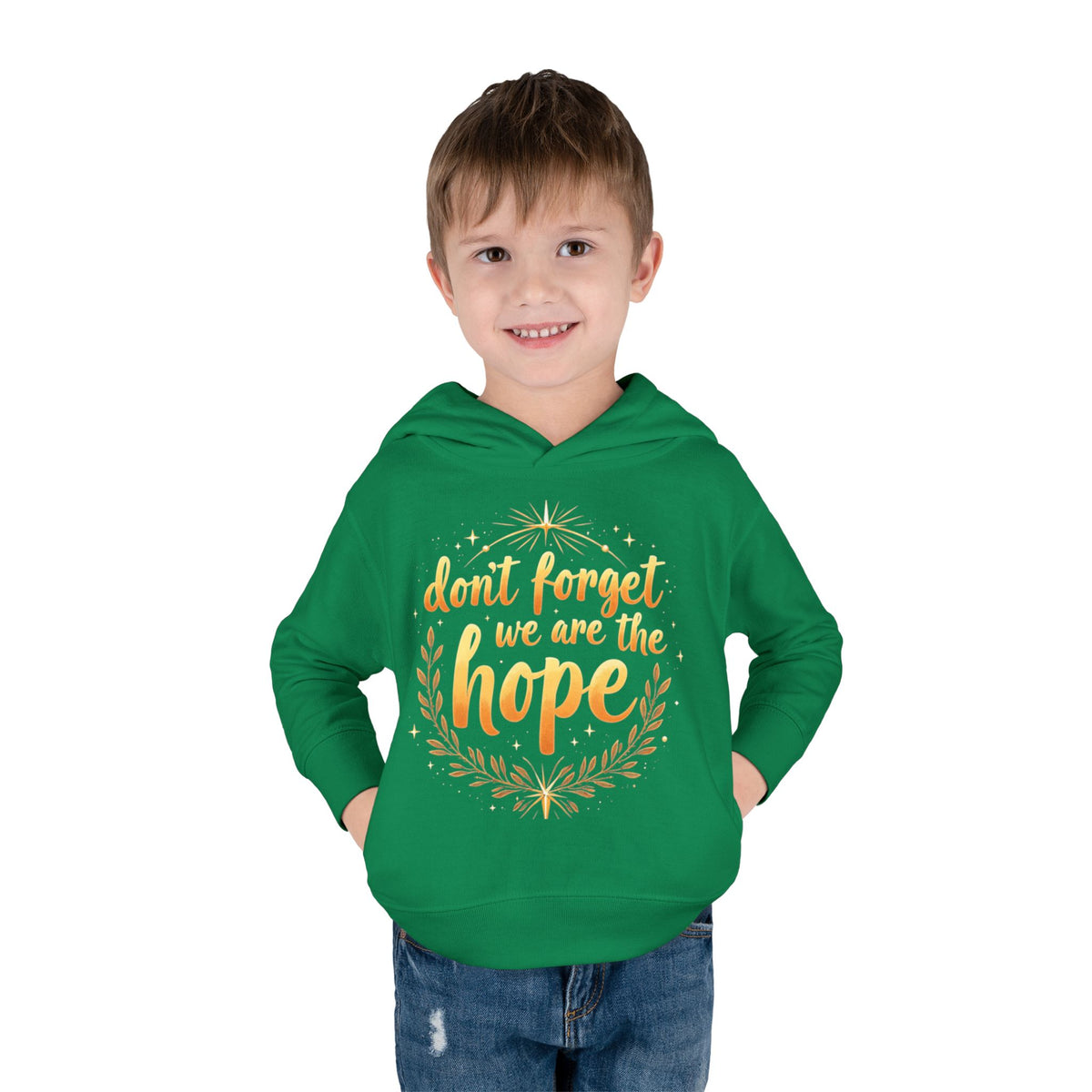 Hopeful Toddler Pullover Fleece Hoodie, Cute Youth Sweatshirt, Inspirational Kids Gear, Cozy Children’s Apparel, Perfect Gift for Birthdays