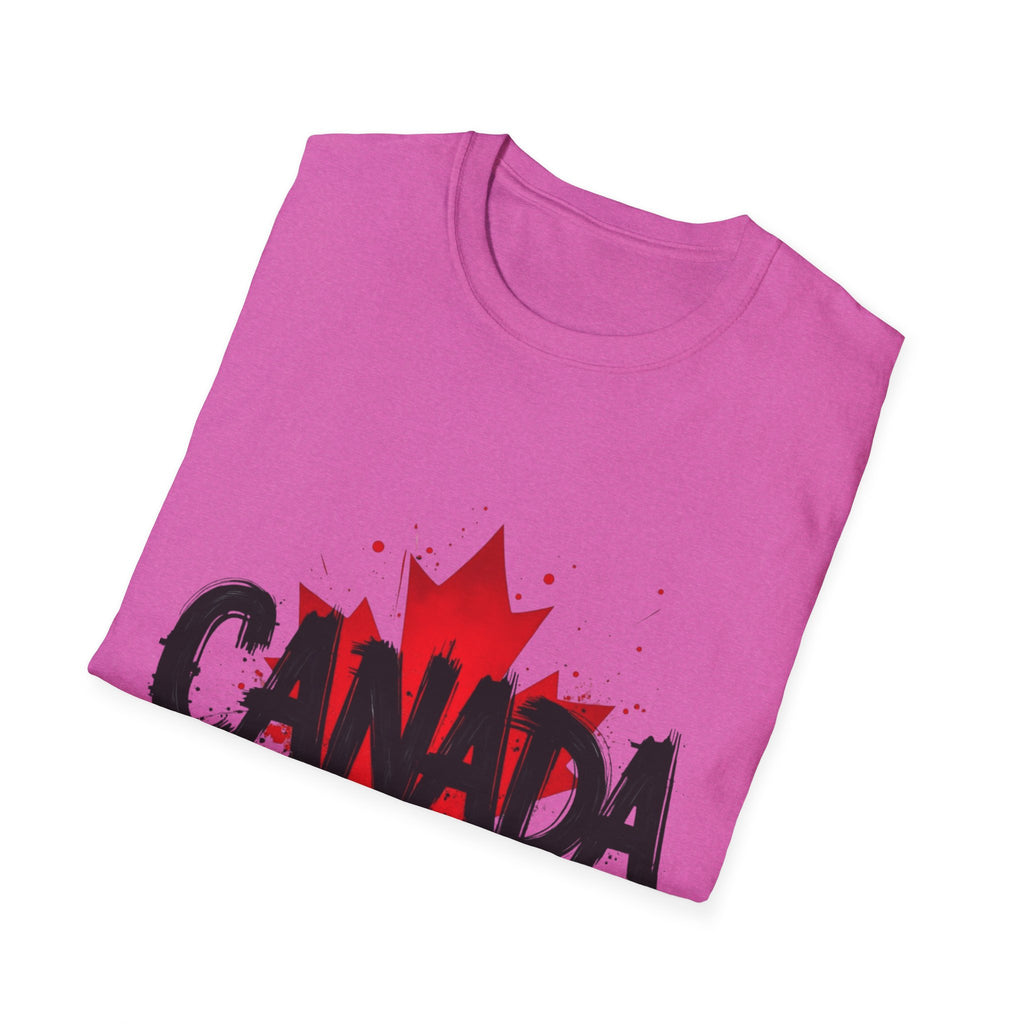 Canada Maple Leaf Unisex Softstyle T-Shirt | Canada Day, Canada Gift, Graphic Tee, Landscape Apparel, Travel Shirt