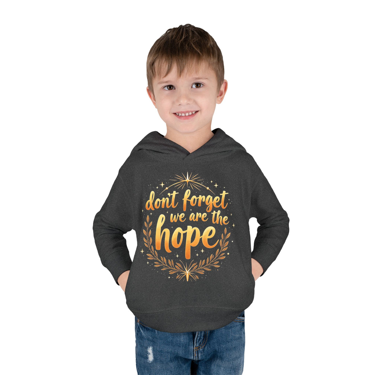 Hopeful Toddler Pullover Fleece Hoodie, Cute Youth Sweatshirt, Inspirational Kids Gear, Cozy Children’s Apparel, Perfect Gift for Birthdays