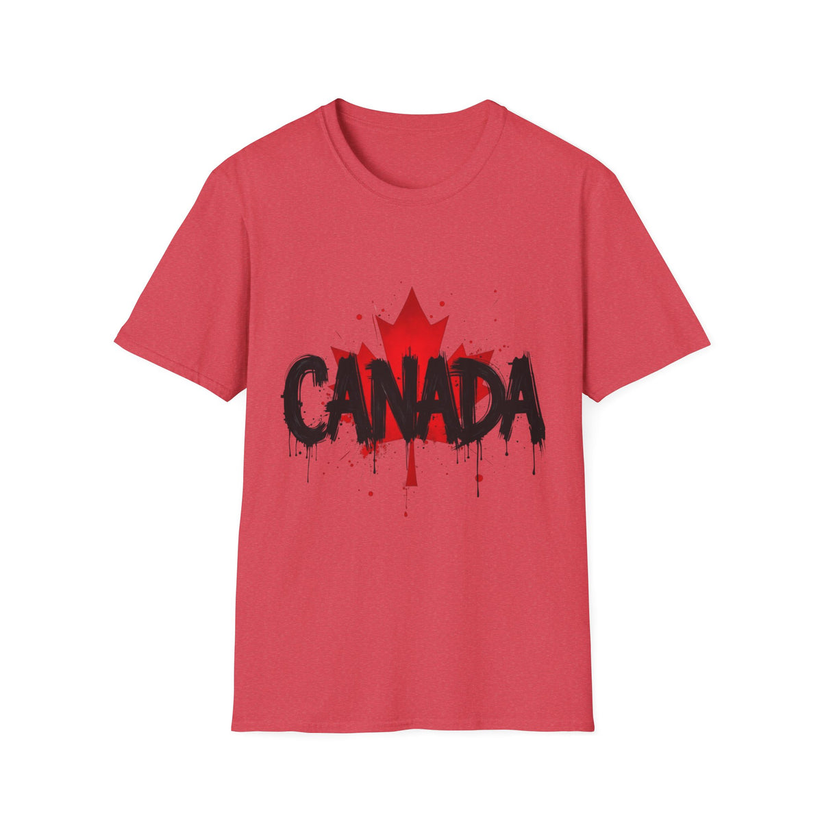 Canada Maple Leaf Unisex Softstyle T-Shirt | Canada Day, Canada Gift, Graphic Tee, Landscape Apparel, Travel Shirt
