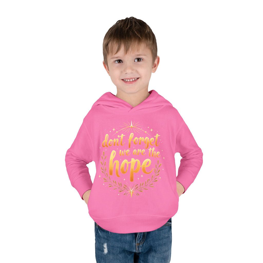 Hopeful Toddler Pullover Fleece Hoodie, Cute Youth Sweatshirt, Inspirational Kids Gear, Cozy Children’s Apparel, Perfect Gift for Birthdays