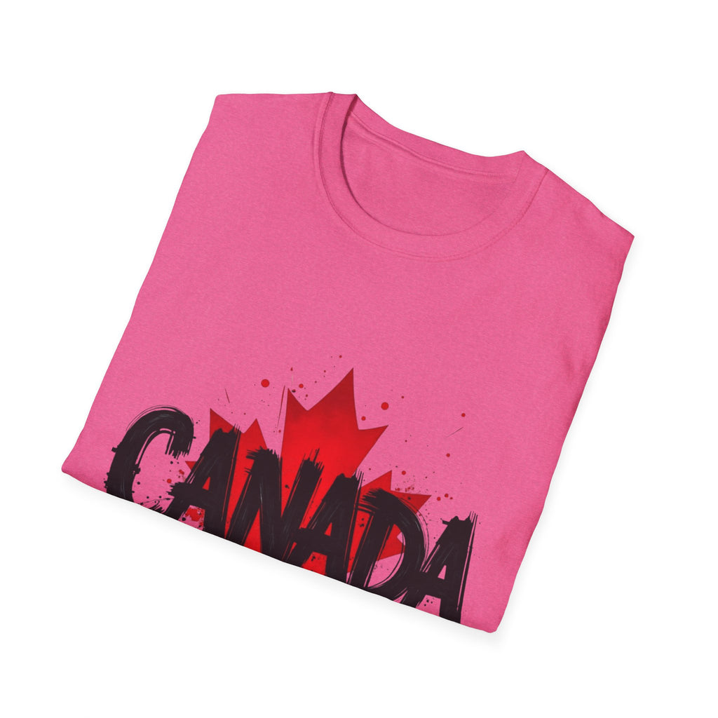 Canada Maple Leaf Unisex Softstyle T-Shirt | Canada Day, Canada Gift, Graphic Tee, Landscape Apparel, Travel Shirt