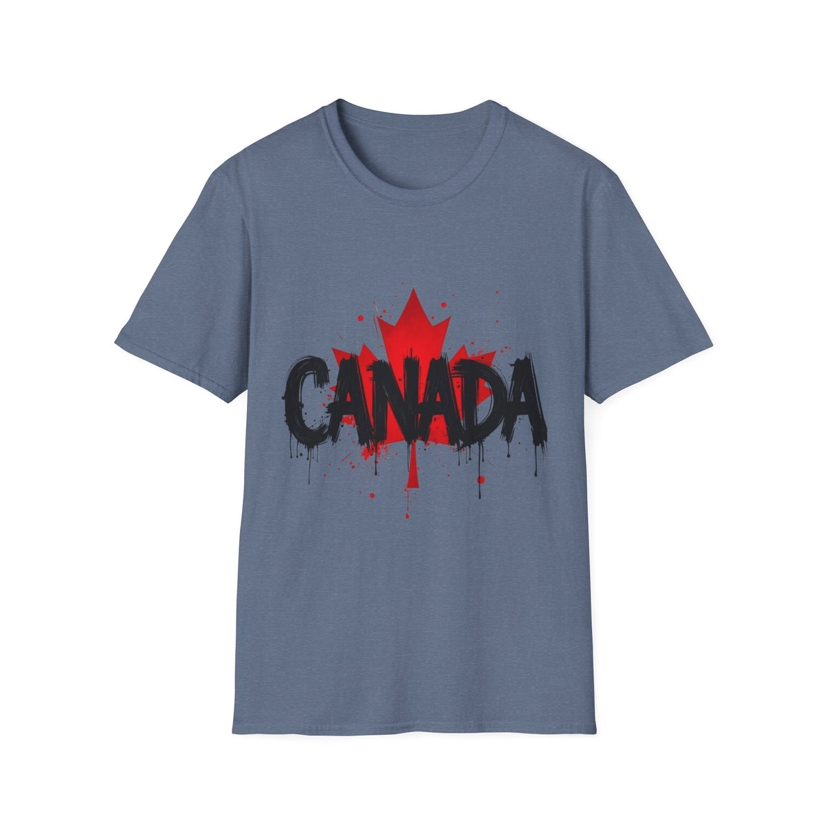 Canada Maple Leaf Unisex Softstyle T-Shirt | Canada Day, Canada Gift, Graphic Tee, Landscape Apparel, Travel Shirt