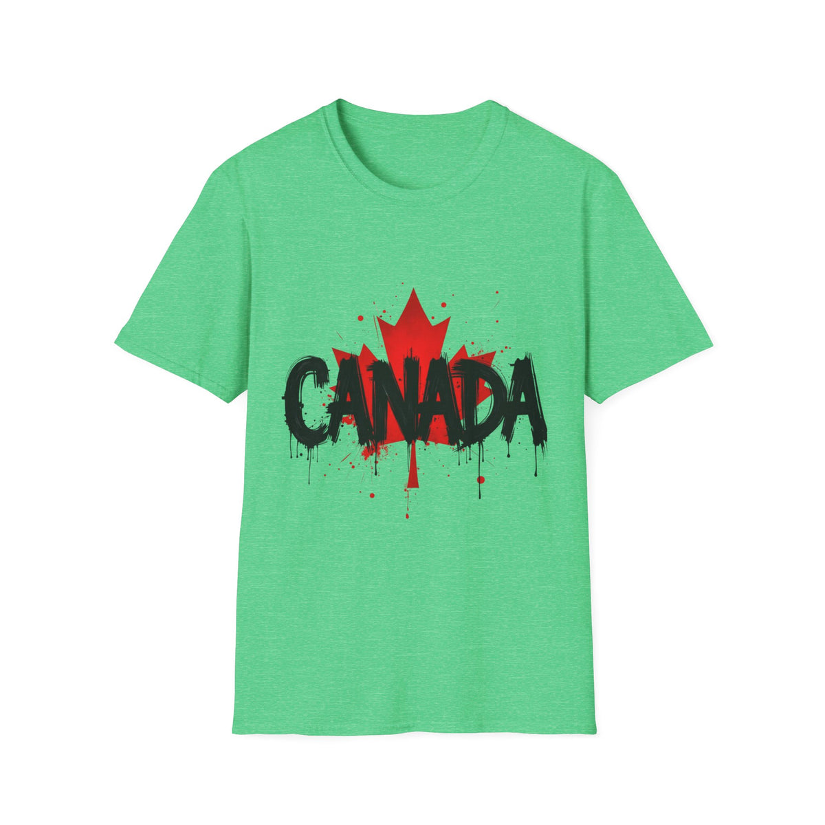 Canada Maple Leaf Unisex Softstyle T-Shirt | Canada Day, Canada Gift, Graphic Tee, Landscape Apparel, Travel Shirt