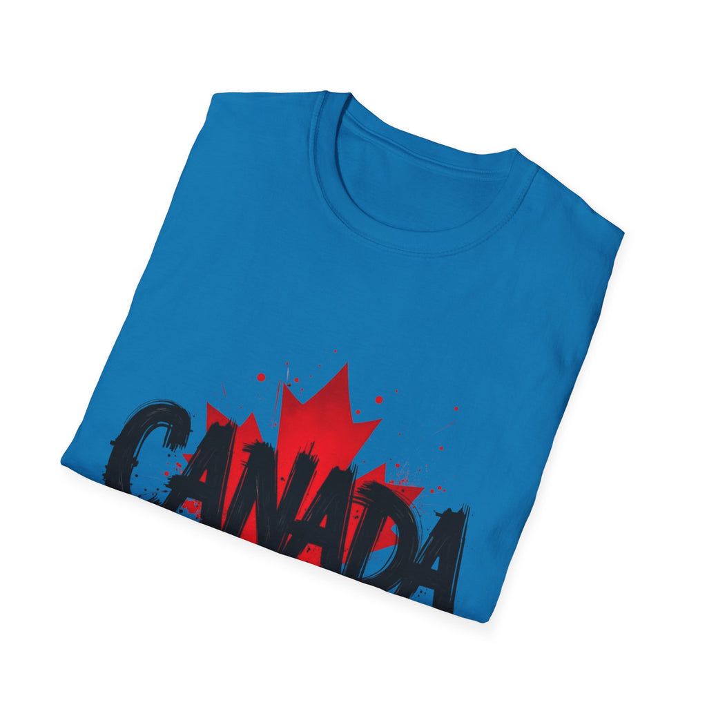 Canada Maple Leaf Unisex Softstyle T-Shirt | Canada Day, Canada Gift, Graphic Tee, Landscape Apparel, Travel Shirt