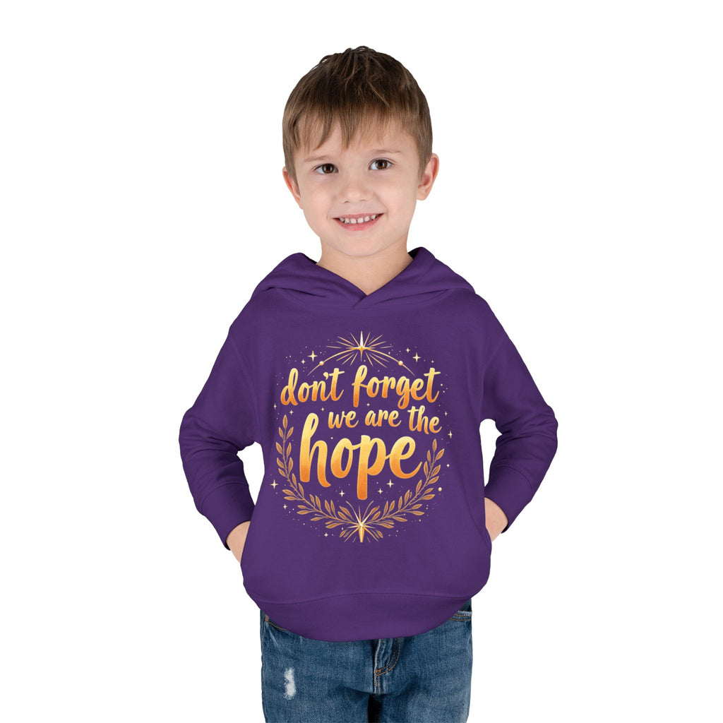 Hopeful Toddler Pullover Fleece Hoodie, Cute Youth Sweatshirt, Inspirational Kids Gear, Cozy Children’s Apparel, Perfect Gift for Birthdays