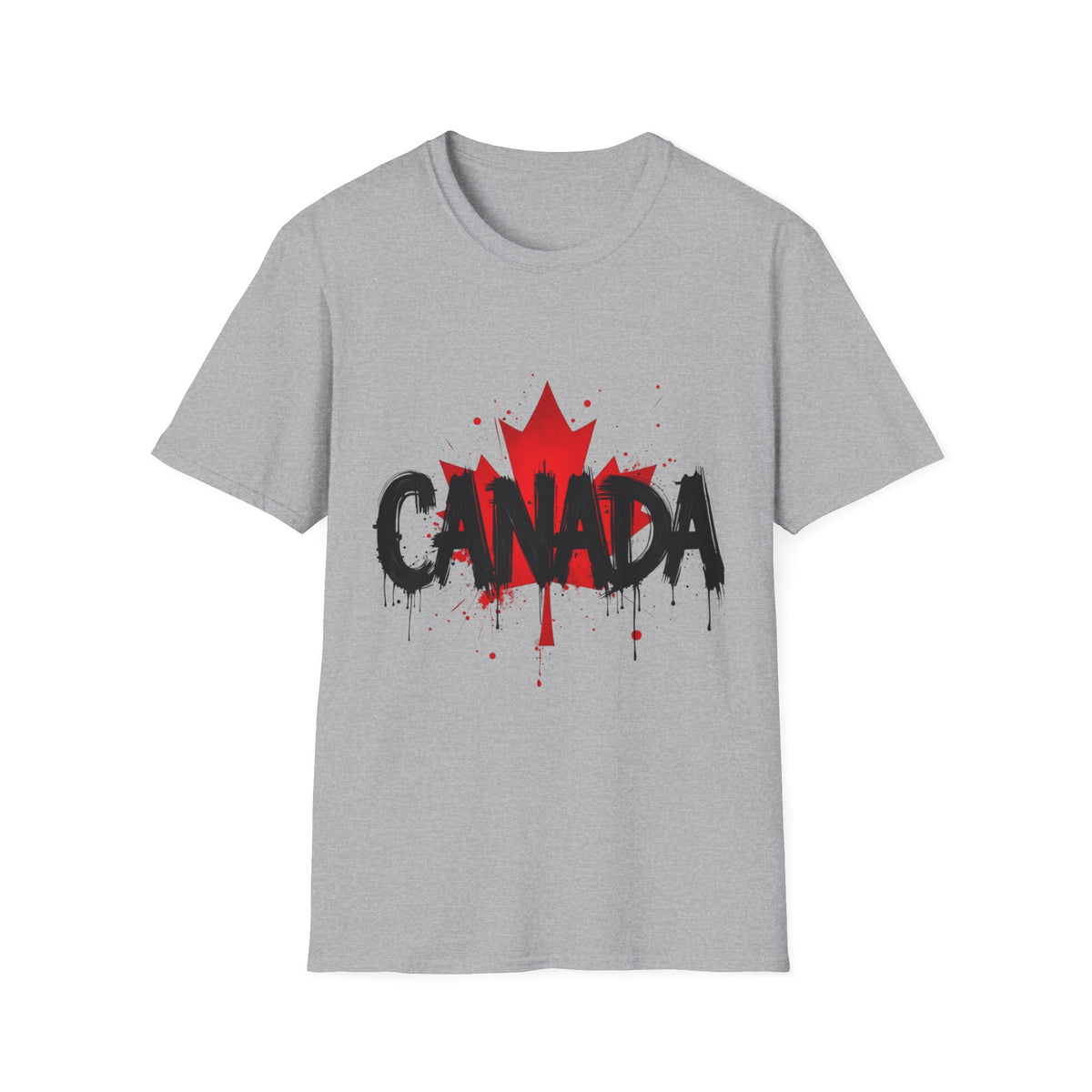Canada Maple Leaf Unisex Softstyle T-Shirt | Canada Day, Canada Gift, Graphic Tee, Landscape Apparel, Travel Shirt