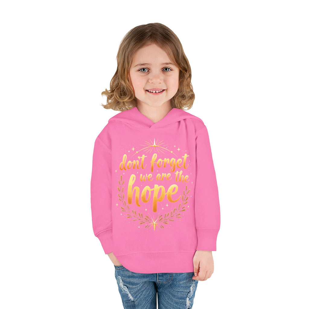 Hopeful Toddler Pullover Fleece Hoodie, Cute Youth Sweatshirt, Inspirational Kids Gear, Cozy Children’s Apparel, Perfect Gift for Birthdays