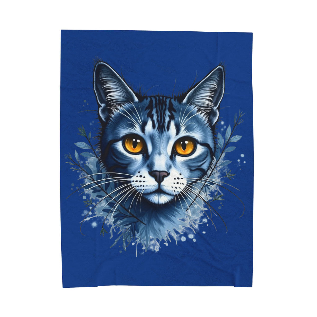 Cozy Cat Themed Velveteen Plush Blanket | Feline Lover Gift, Cat Decor, Soft Throw, Pet Lover Blanket, Unique Home Decor, chat