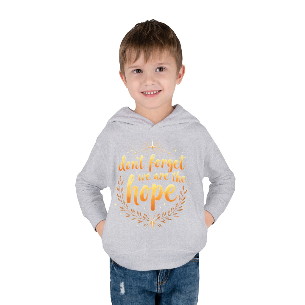 Hopeful Toddler Pullover Fleece Hoodie, Cute Youth Sweatshirt, Inspirational Kids Gear, Cozy Children’s Apparel, Perfect Gift for Birthdays