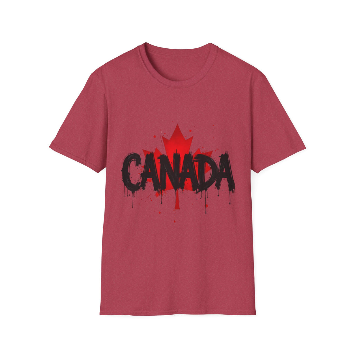Canada Maple Leaf Unisex Softstyle T-Shirt | Canada Day, Canada Gift, Graphic Tee, Landscape Apparel, Travel Shirt