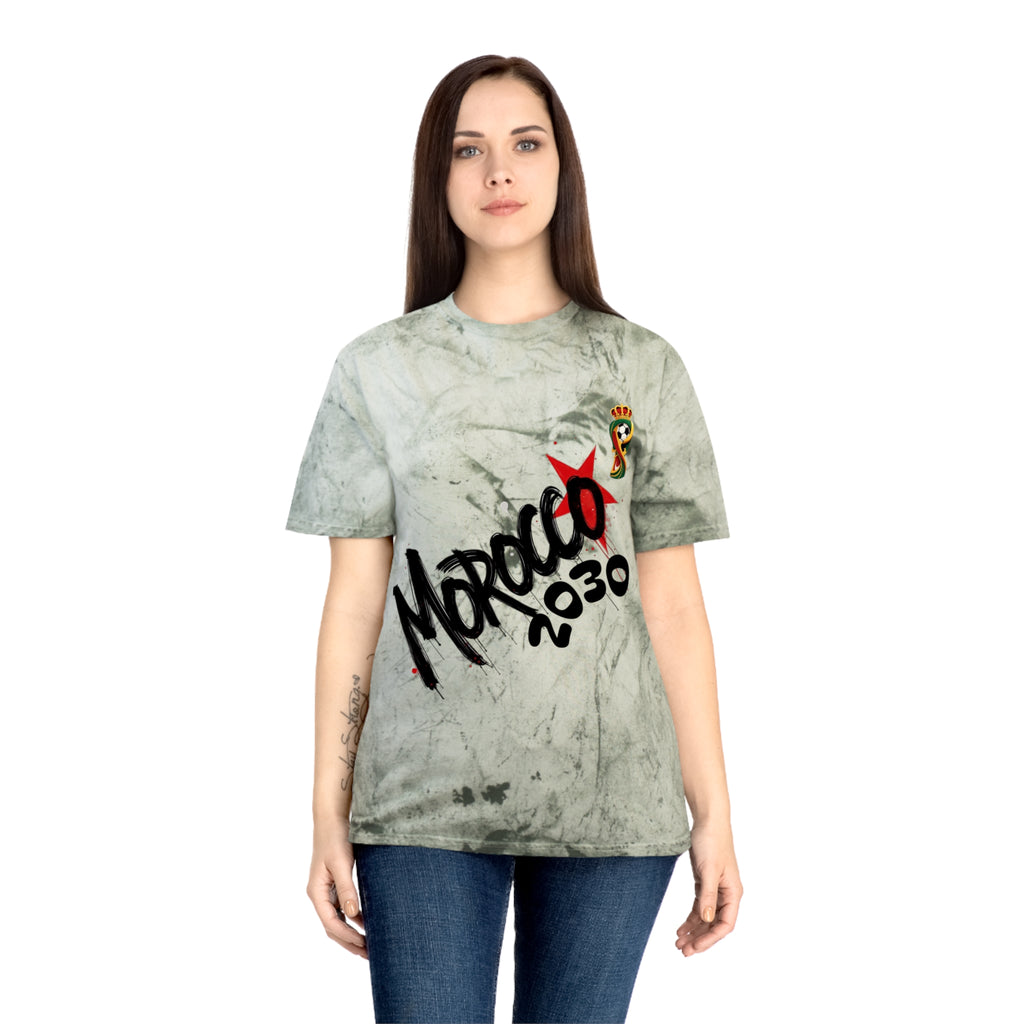 Unisex Color Blast T-Shirt, Morocco 2030 Tee, Trendy Graphic Shirt, Casual [...]