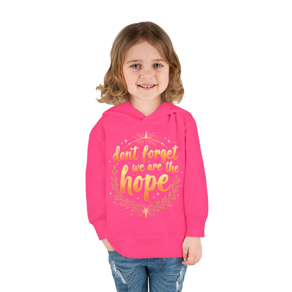 Hopeful Toddler Pullover Fleece Hoodie, Cute Youth Sweatshirt, Inspirational Kids Gear, Cozy Children’s Apparel, Perfect Gift for Birthdays