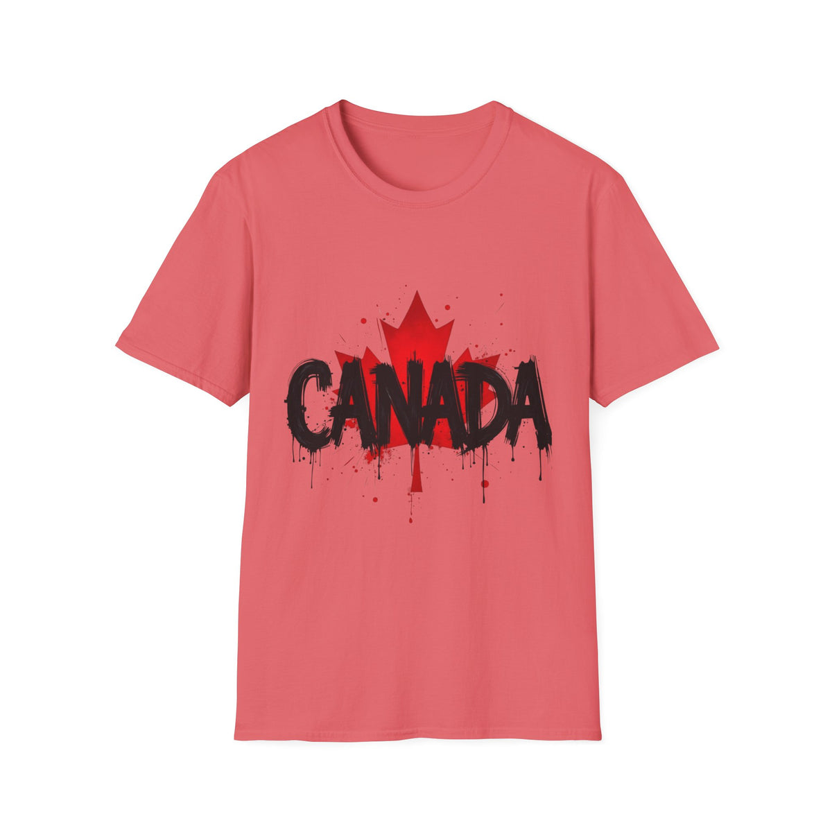 Canada Maple Leaf Unisex Softstyle T-Shirt | Canada Day, Canada Gift, Graphic Tee, Landscape Apparel, Travel Shirt
