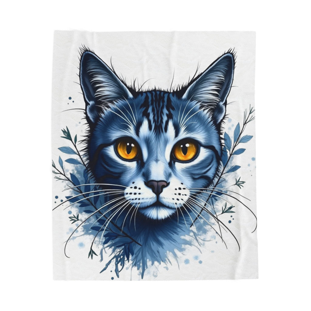 Cozy Cat-Themed Velveteen Plush Blanket for Cat Lovers, Warm Home Decor, Gift for Pet Owners, Soft Throw Blanket, Cat Lover's Gift, chat