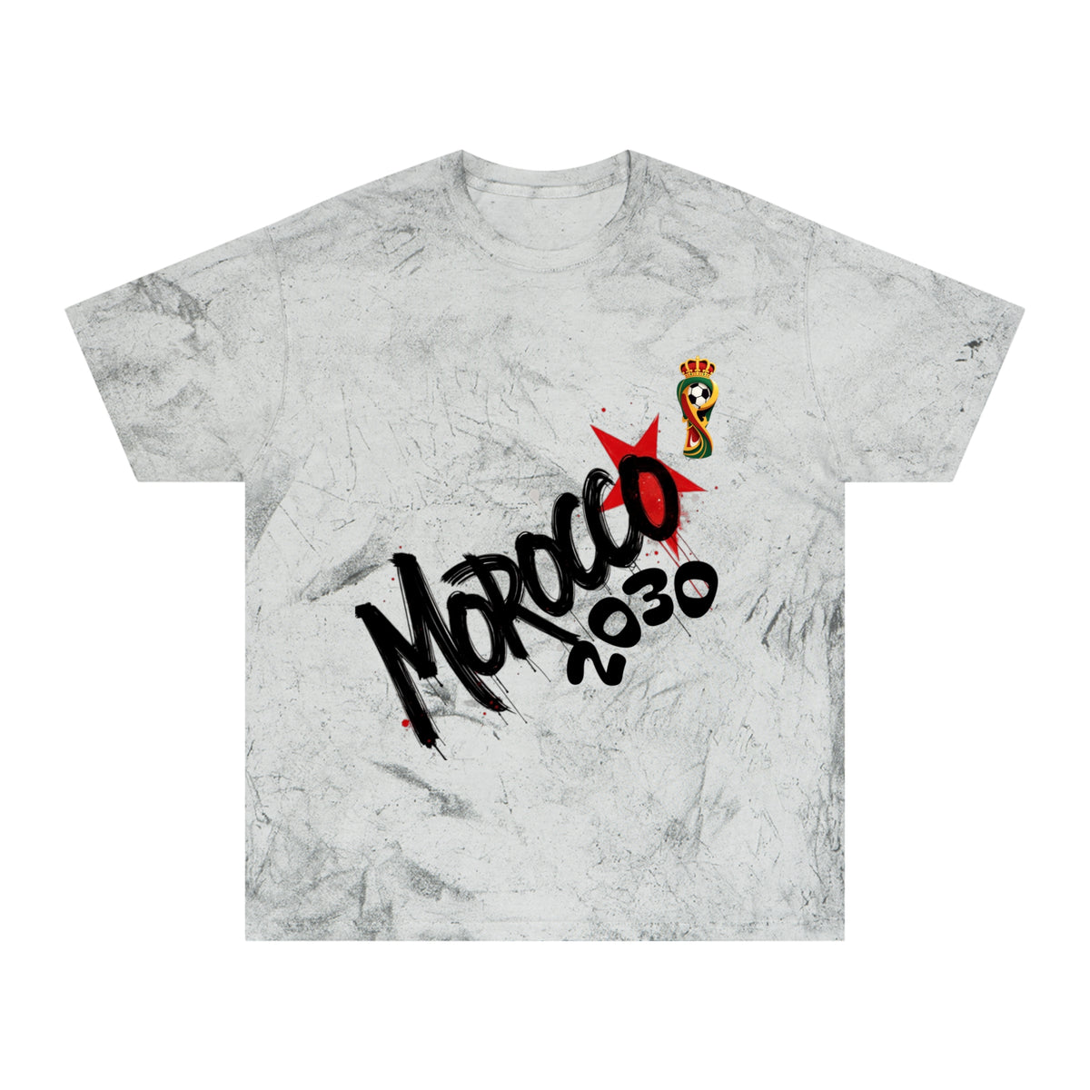 Unisex Color Blast T-Shirt, Morocco 2030 Tee, Trendy Graphic Shirt, Casual [...]