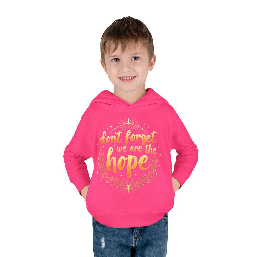 Hopeful Toddler Pullover Fleece Hoodie, Cute Youth Sweatshirt, Inspirational Kids Gear, Cozy Children’s Apparel, Perfect Gift for Birthdays