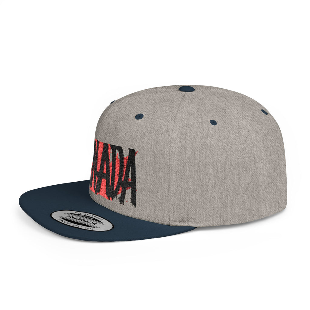 Canada Flat Bill Snapback Cap, Trendy Canada Hat, Stylish Gift, casquette