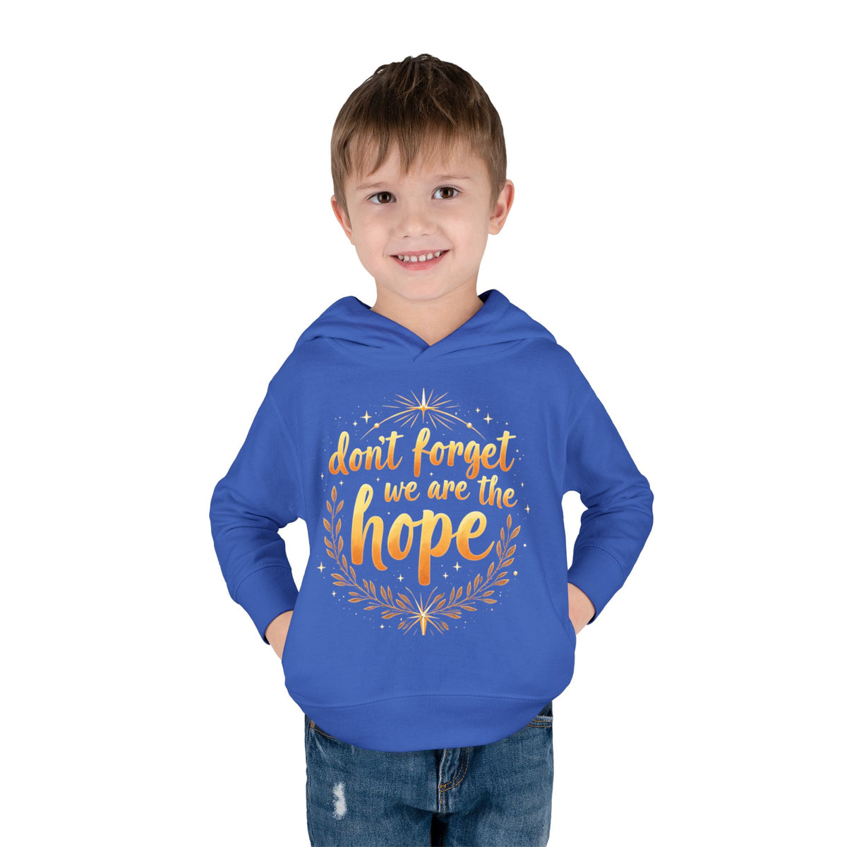 Hopeful Toddler Pullover Fleece Hoodie, Cute Youth Sweatshirt, Inspirational Kids Gear, Cozy Children’s Apparel, Perfect Gift for Birthdays