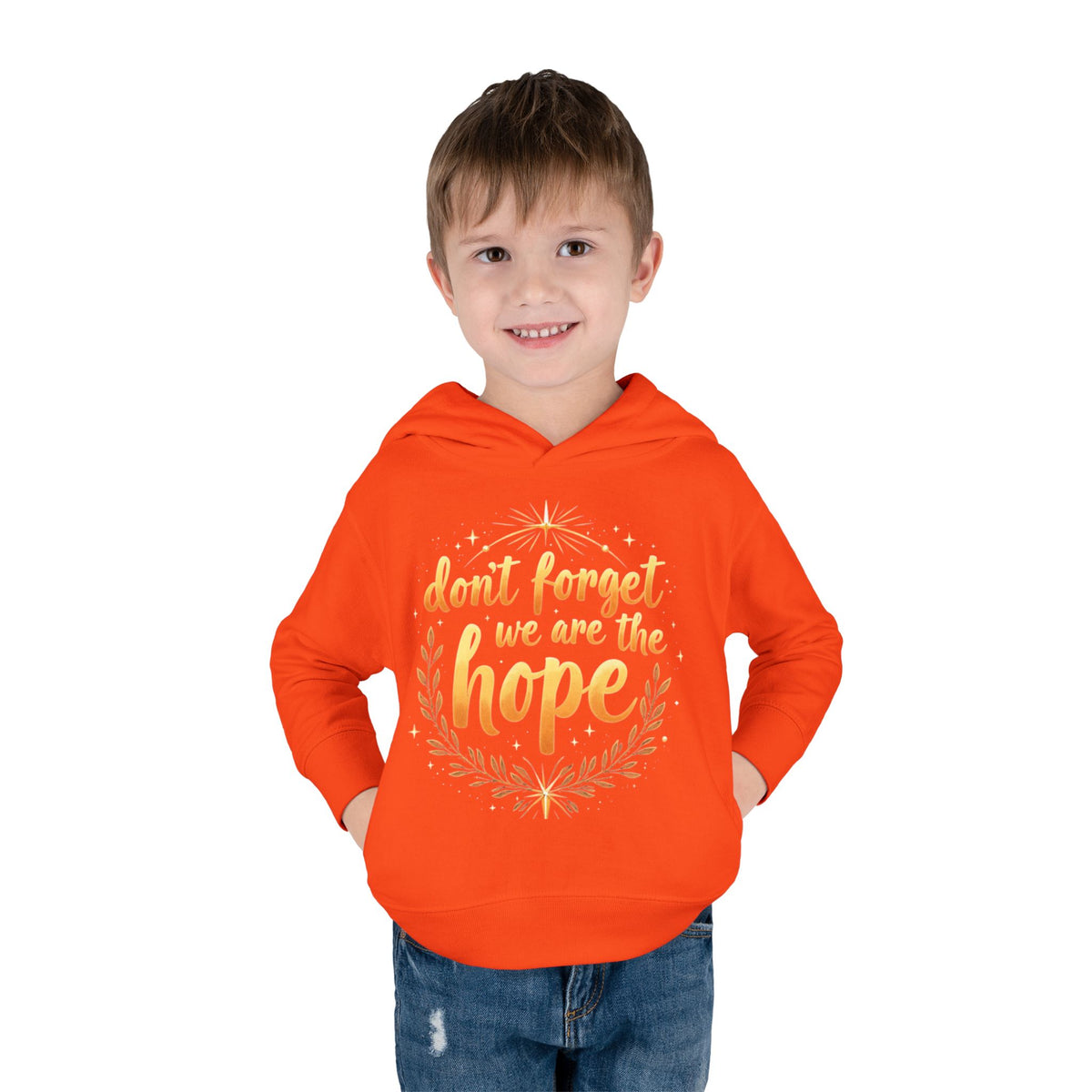 Hopeful Toddler Pullover Fleece Hoodie, Cute Youth Sweatshirt, Inspirational Kids Gear, Cozy Children’s Apparel, Perfect Gift for Birthdays
