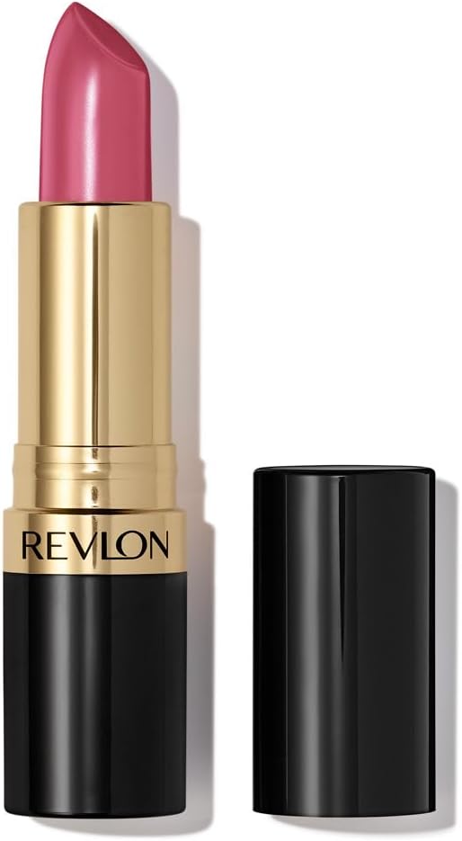 REVLON Lipstick, Super Lustrous Lipstick, Creamy Formula For Soft, Fuller-Looking Lips, Moisturized Feel, 755 Bare It All, 0.15 oz