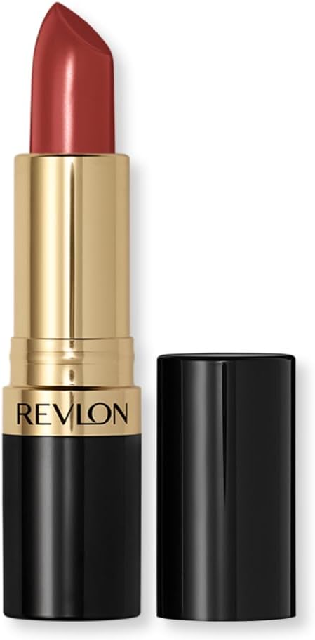 REVLON Lipstick, Super Lustrous Lipstick, Creamy Formula For Soft, Fuller-Looking Lips, Moisturized Feel, 755 Bare It All, 0.15 oz