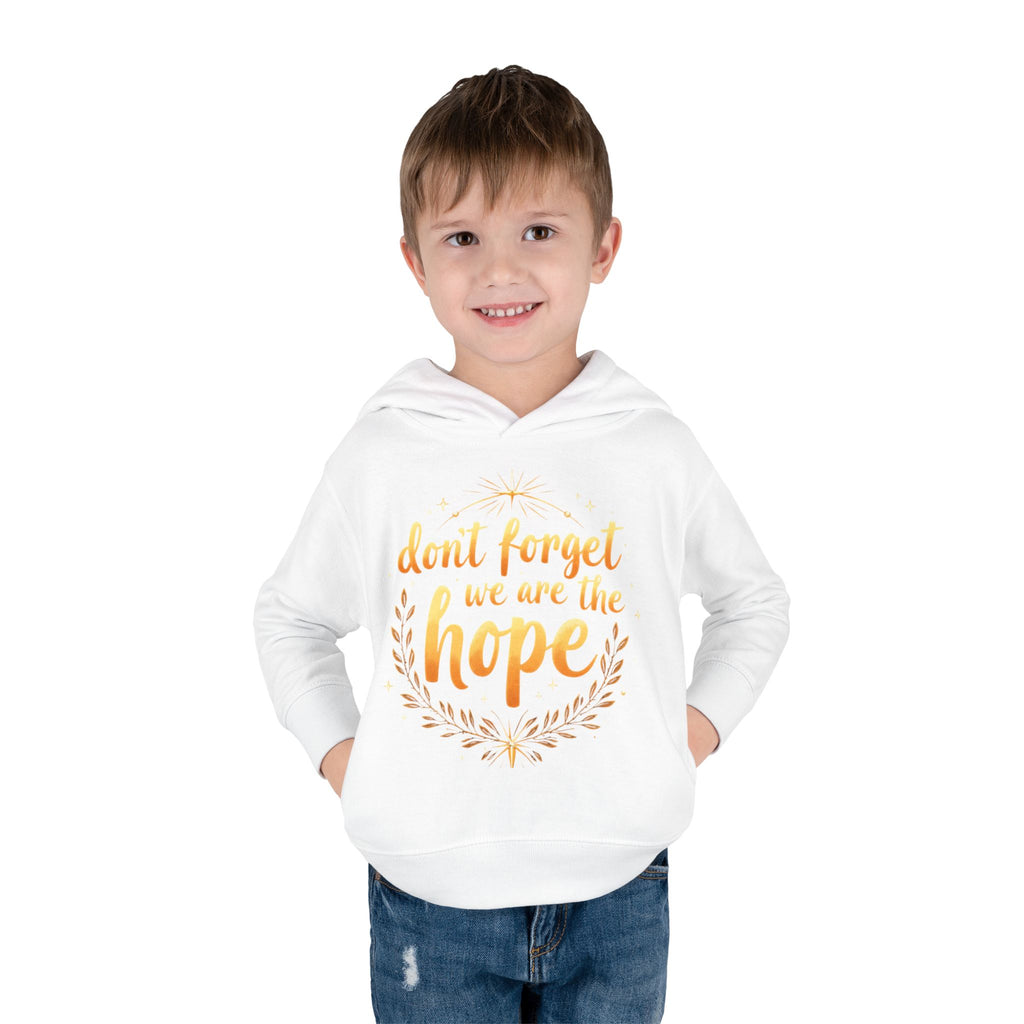 Hopeful Toddler Pullover Fleece Hoodie, Cute Youth Sweatshirt, Inspirational Kids Gear, Cozy Children’s Apparel, Perfect Gift for Birthdays