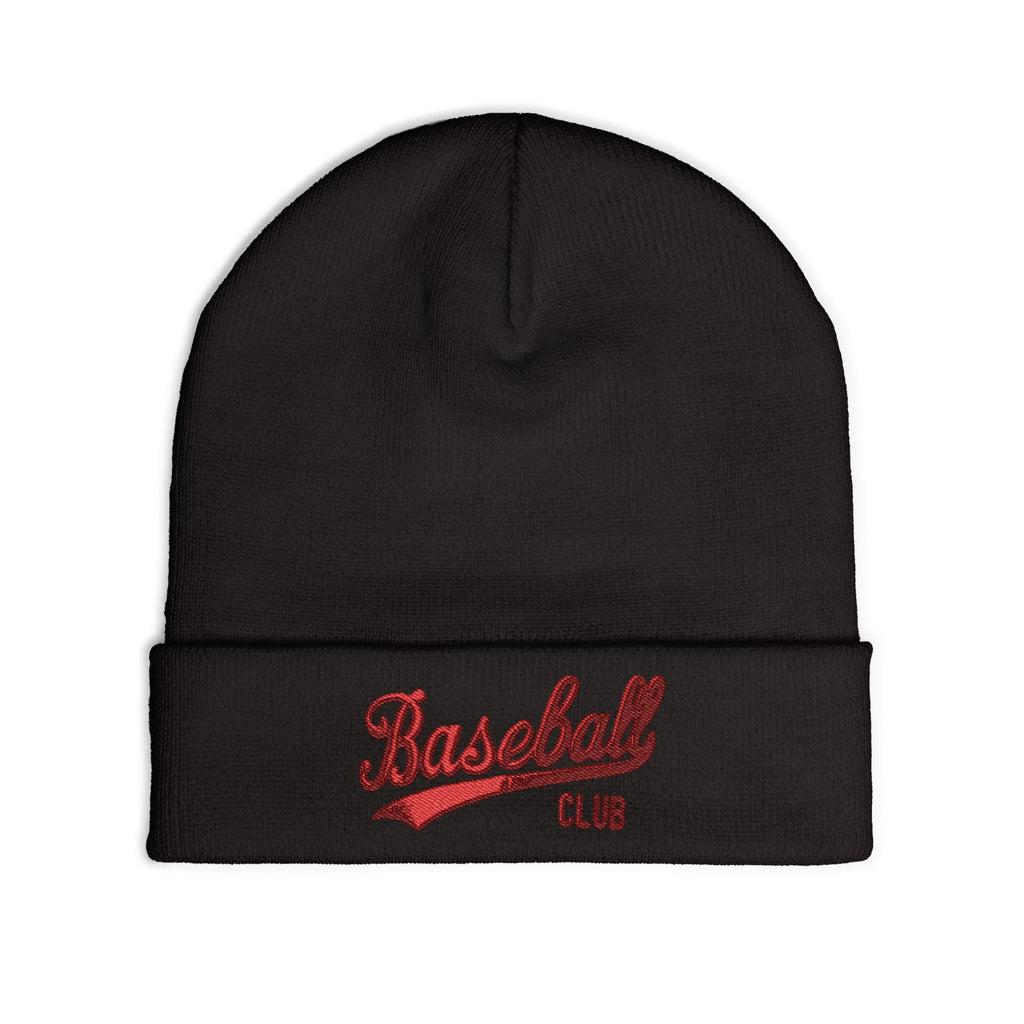 Stylish Knit Beanie with Baseball Club Embroidery | Cozy Cap for Sports Lovers, Winter Accessory, Perfect Gift