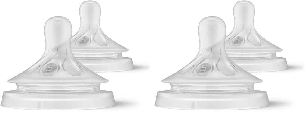 Philips Avent Natural Response Nipples, Extra Fast Flow (Flow 5), 6m+, 4-pack, SCY965/44