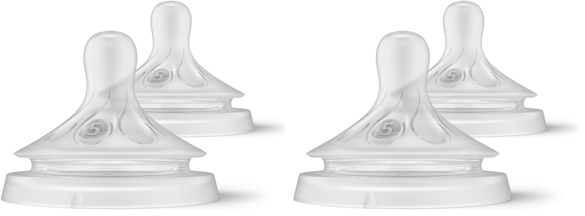 Philips Avent Natural Response Nipples, Extra Fast Flow (Flow 5), 6m+, 4-pack, SCY965/44