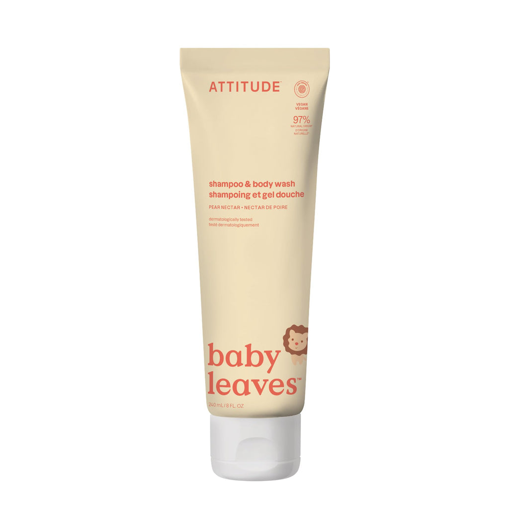 ATTITUDE Baby 2-in-1 Shampoo and Body Wash, Made in Canada, EWG Verified, Dermatologically Tested, Vegan, Good Night, 473 mL