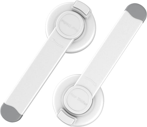 Verrou de couvercle de toilettes pour enfant, blanc, avec pièces de fixation et patins