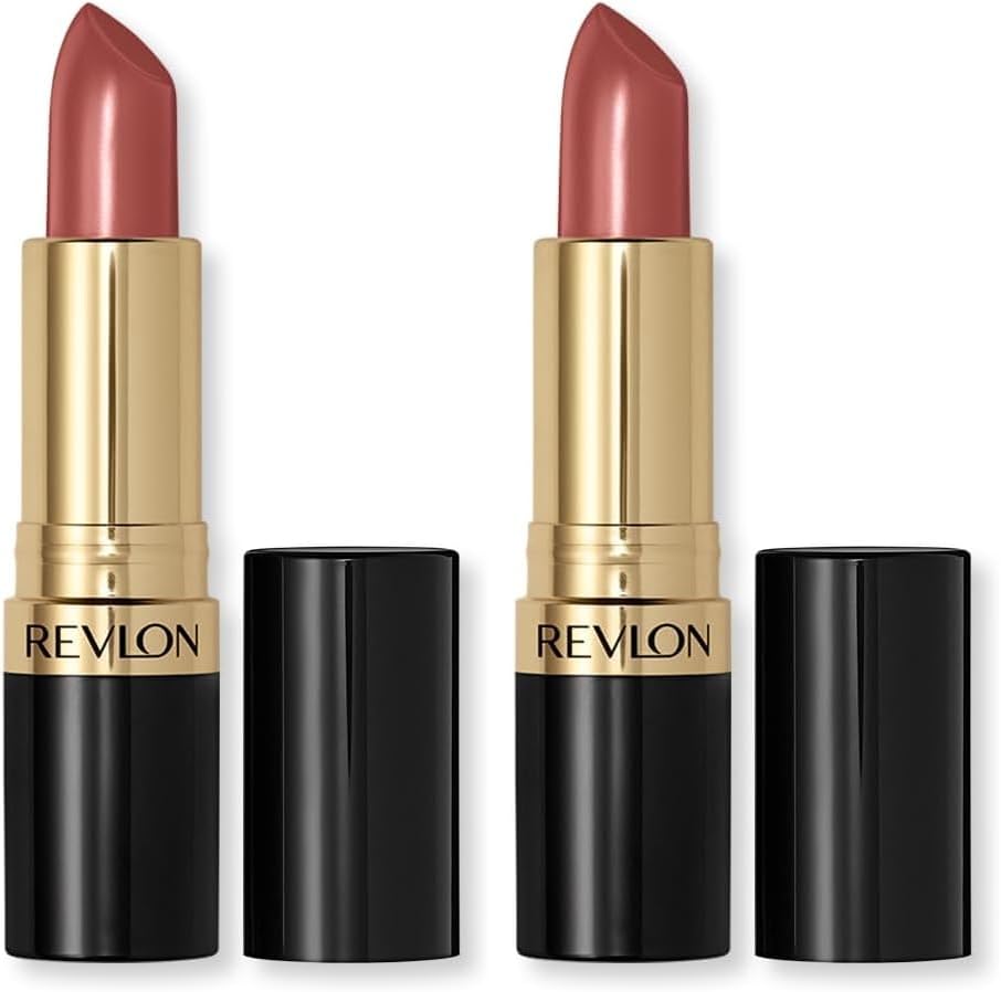 REVLON Lipstick, Super Lustrous Lipstick, Creamy Formula For Soft, Fuller-Looking Lips, Moisturized Feel, 755 Bare It All, 0.15 oz
