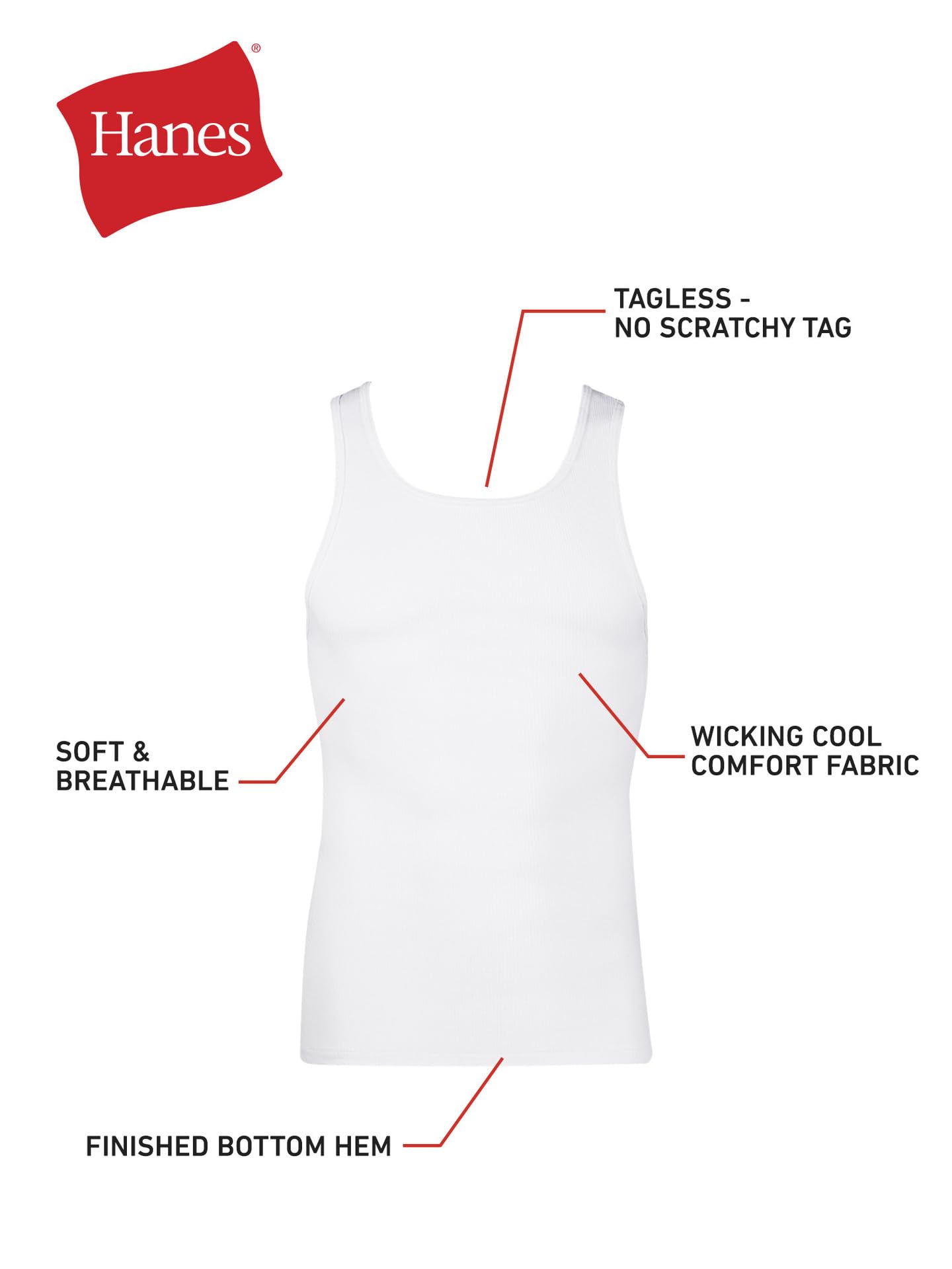 Hanes Men’s Ribbed Tank