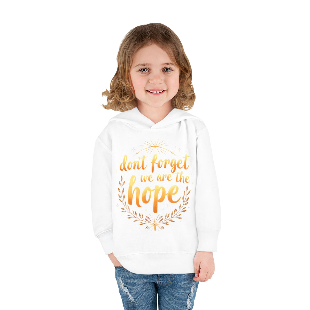 Hopeful Toddler Pullover Fleece Hoodie, Cute Youth Sweatshirt, Inspirational Kids Gear, Cozy Children’s Apparel, Perfect Gift for Birthdays