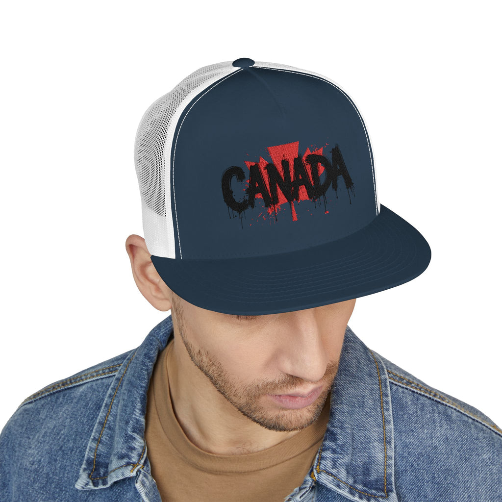 Canada Embroidered 5 Panel Trucker Cap, Casual Cap, Adjustable Hat, Outdoor Accessory, Canadian Pride Apparel, Gift for Him, casquette