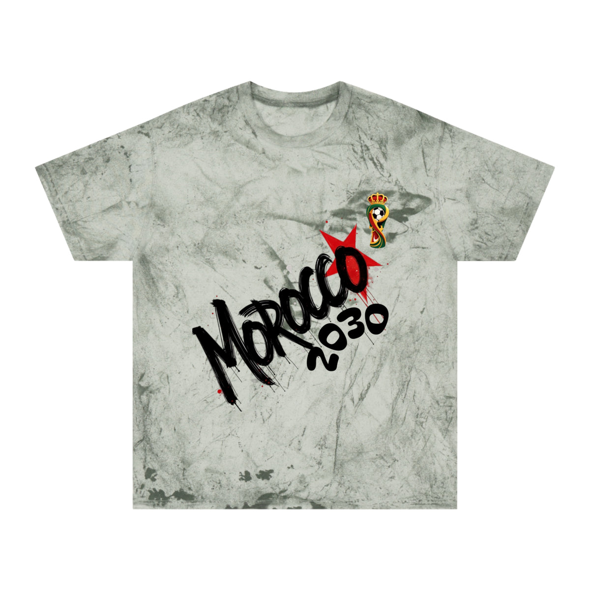 Unisex Color Blast T-Shirt, Morocco 2030 Tee, Trendy Graphic Shirt, Casual [...]