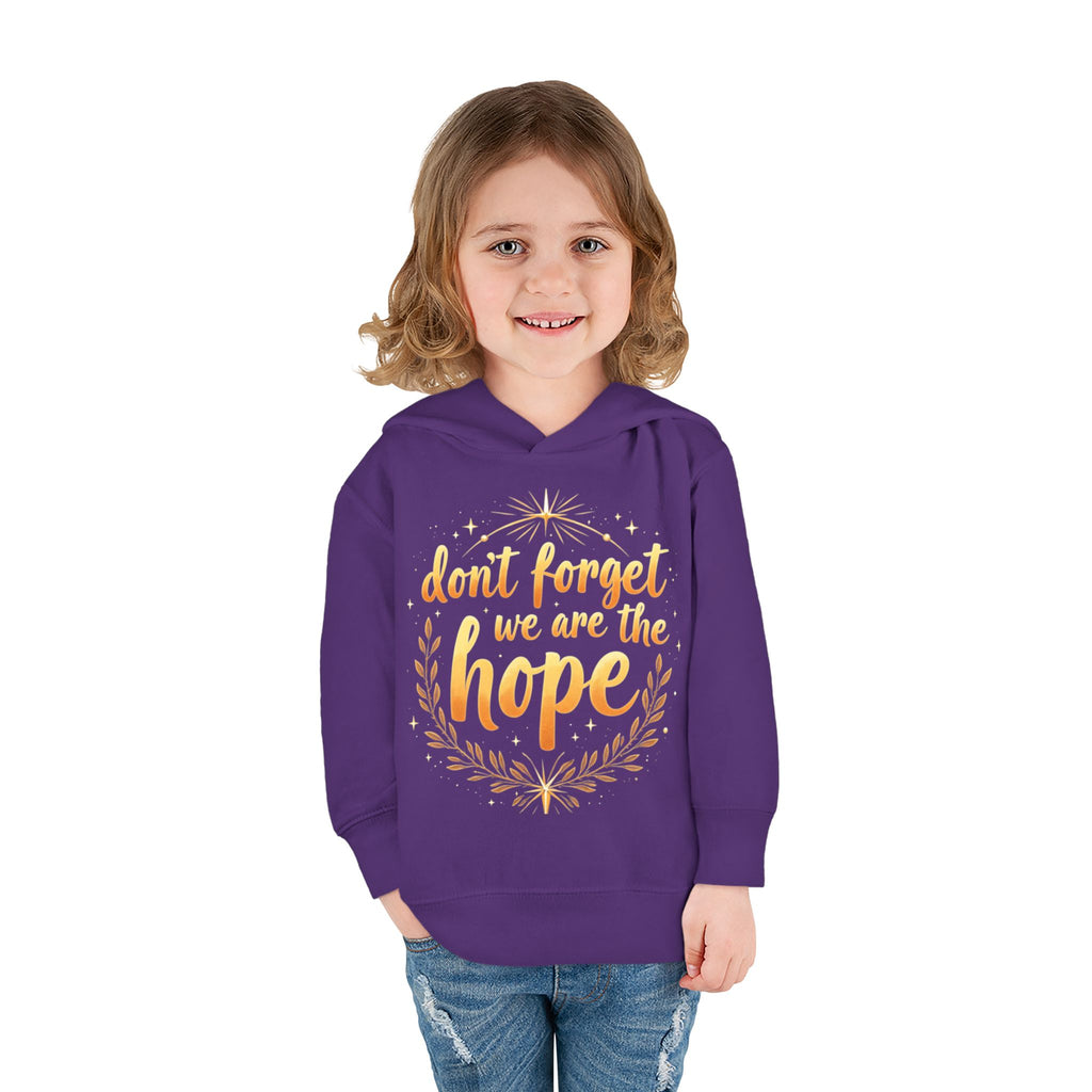 Hopeful Toddler Pullover Fleece Hoodie, Cute Youth Sweatshirt, Inspirational Kids Gear, Cozy Children’s Apparel, Perfect Gift for Birthdays
