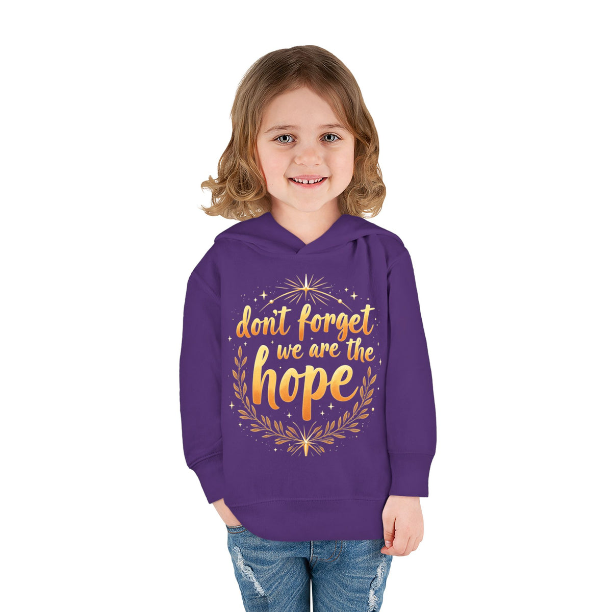 Hopeful Toddler Pullover Fleece Hoodie, Cute Youth Sweatshirt, Inspirational Kids Gear, Cozy Children’s Apparel, Perfect Gift for Birthdays