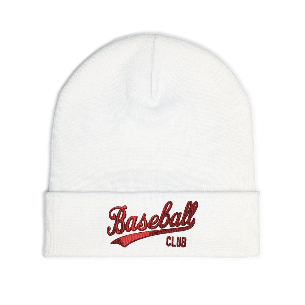 Stylish Knit Beanie with Baseball Club Embroidery | Cozy Cap for Sports Lovers, Winter Accessory, Perfect Gift